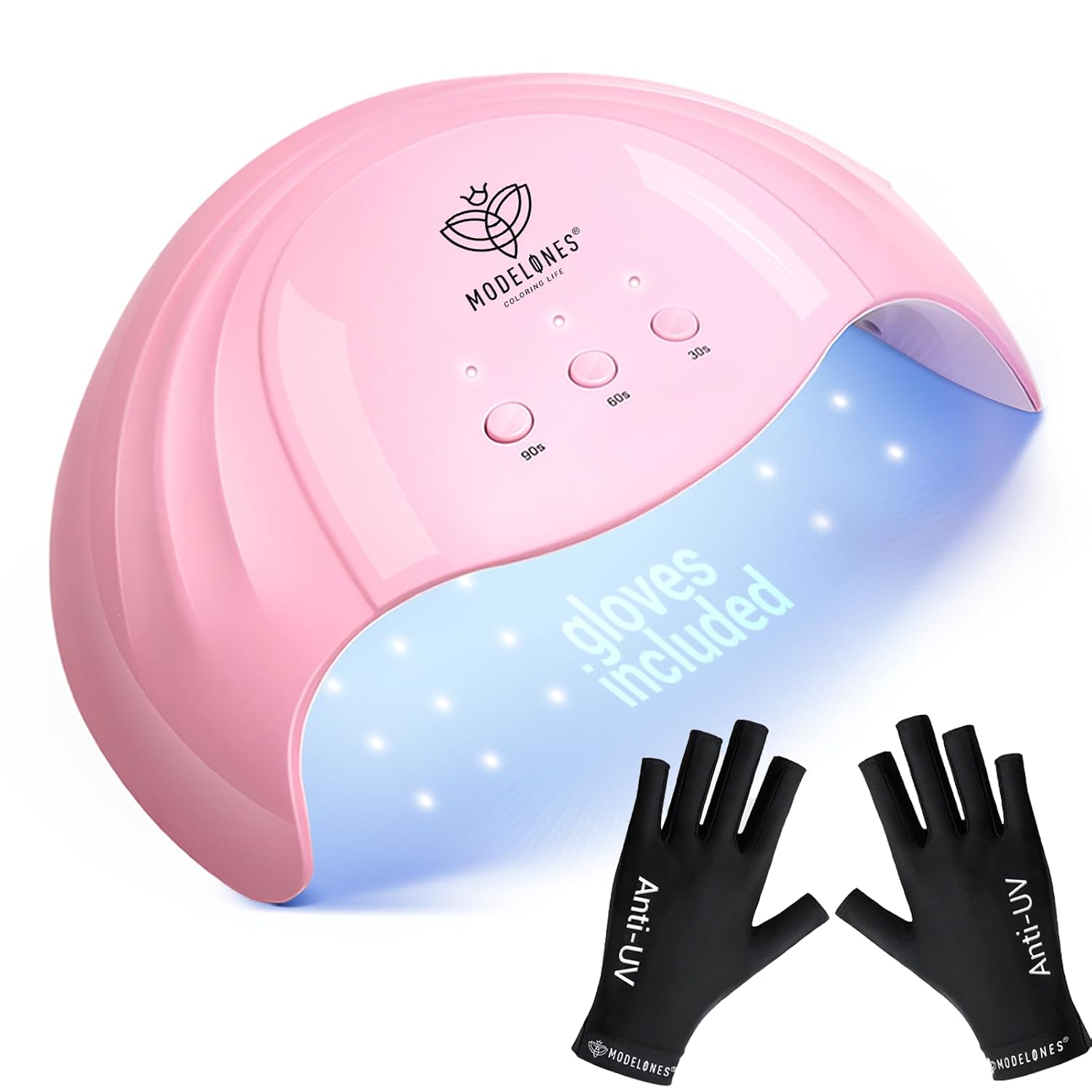 48W UV LED Nail Lamp: Fast Gel Curing with Gloves