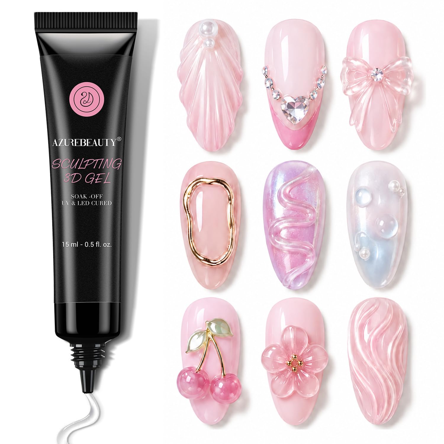 Clear 3D Nail Sculpting Gel for DIY & Salon Use