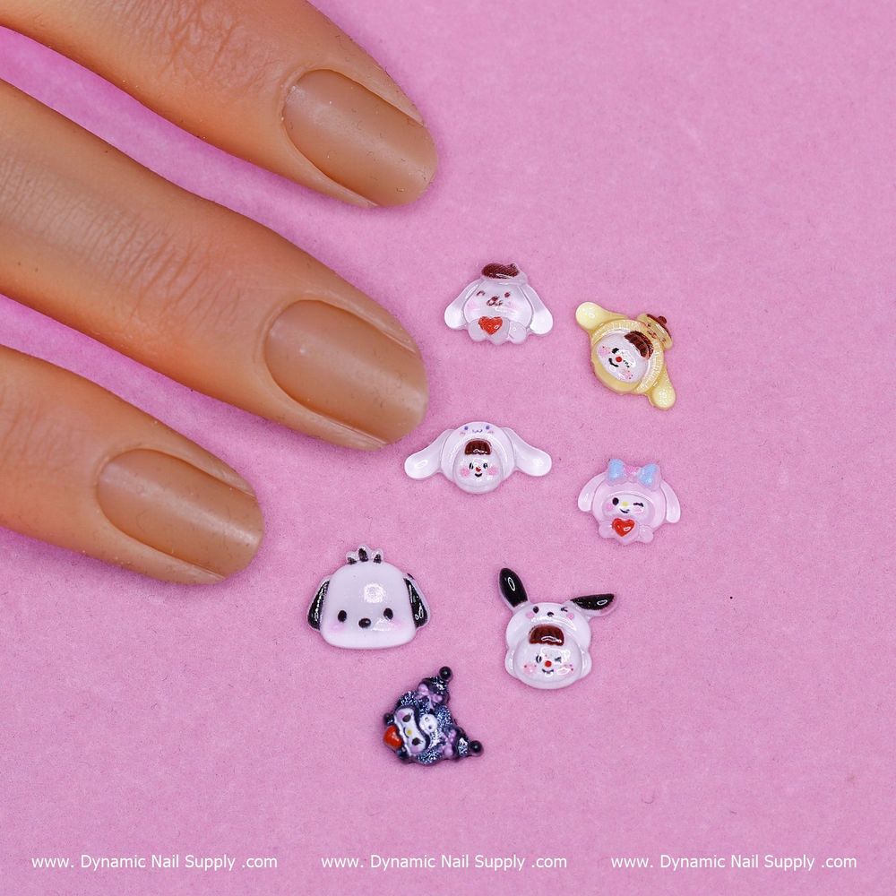 Assorted kawaii cartoon nail charms pack - 2