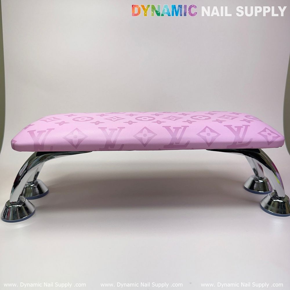 pink LV pattern leather armrest cushion - 8