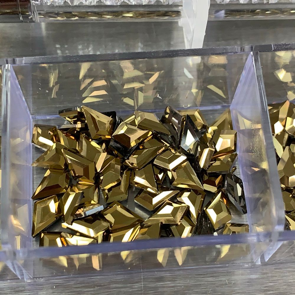 metallic gold rhinestones box - 6