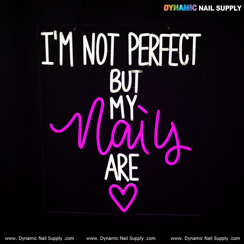 pink blue LED nails neon sign - 2