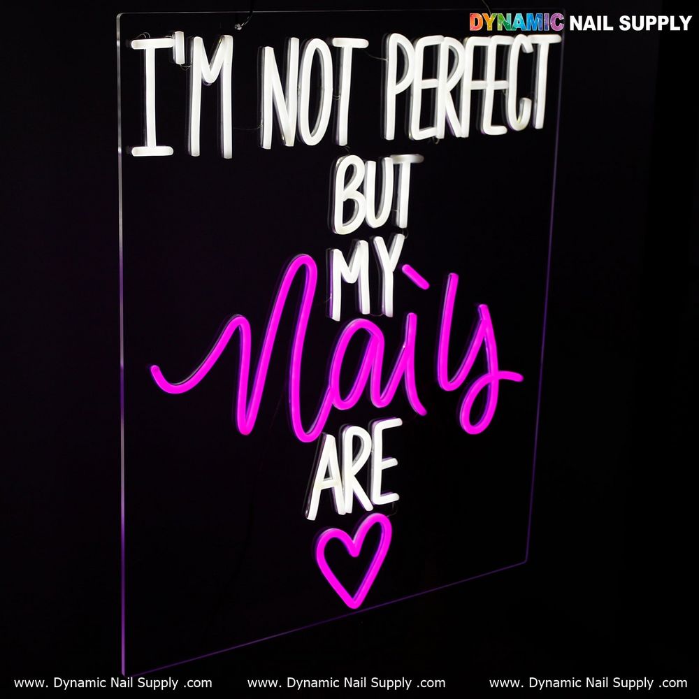 pink blue LED nails neon sign - 4