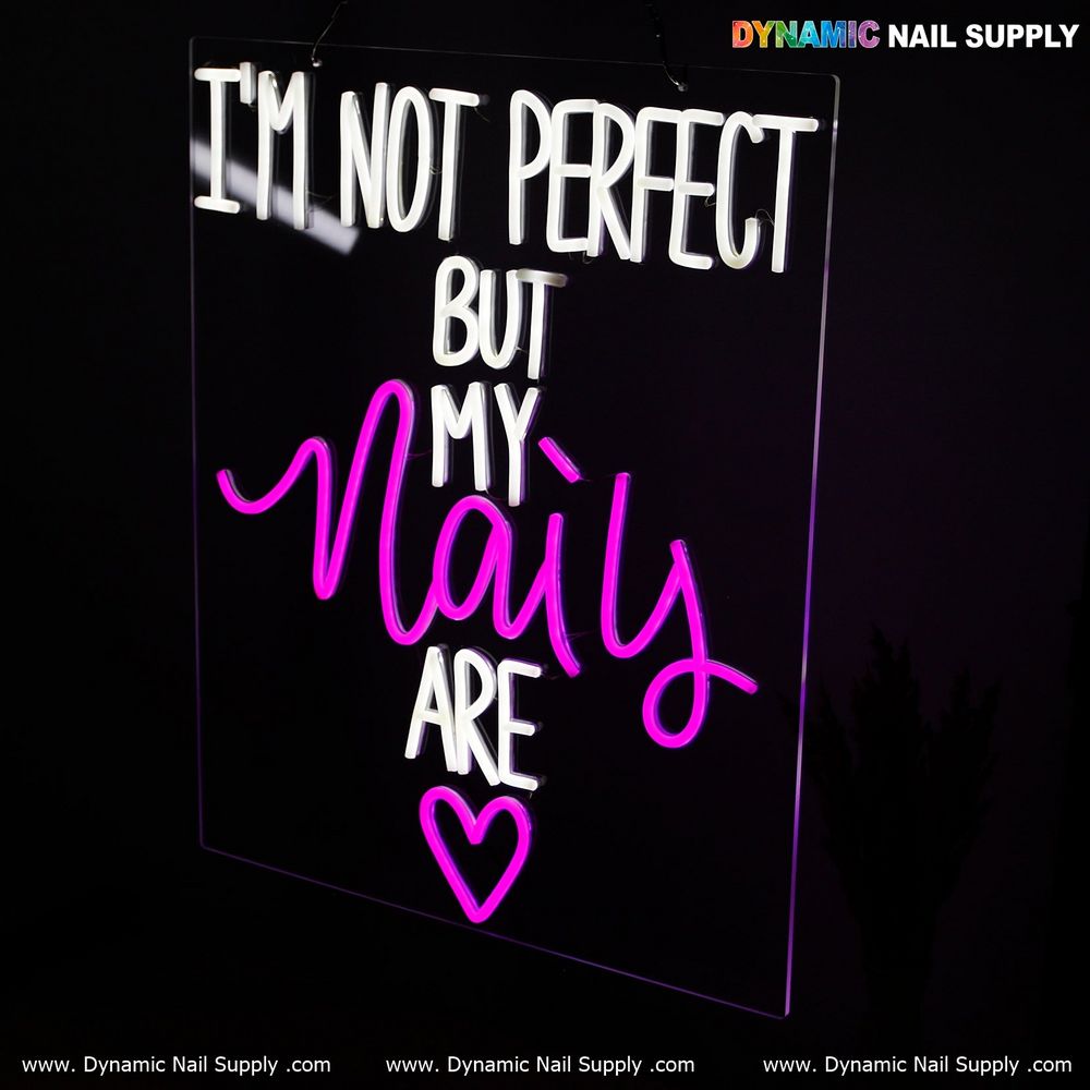 pink blue LED nails neon sign - 5
