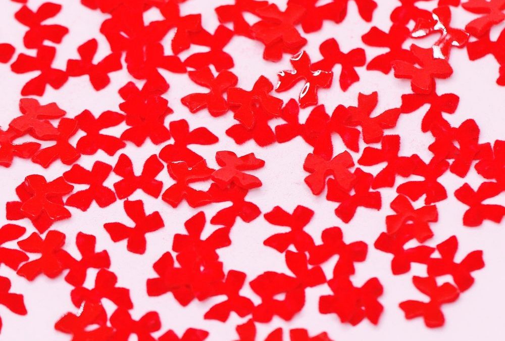 Red Resin Bow Nail Charms — 90-Piece Valentine Set