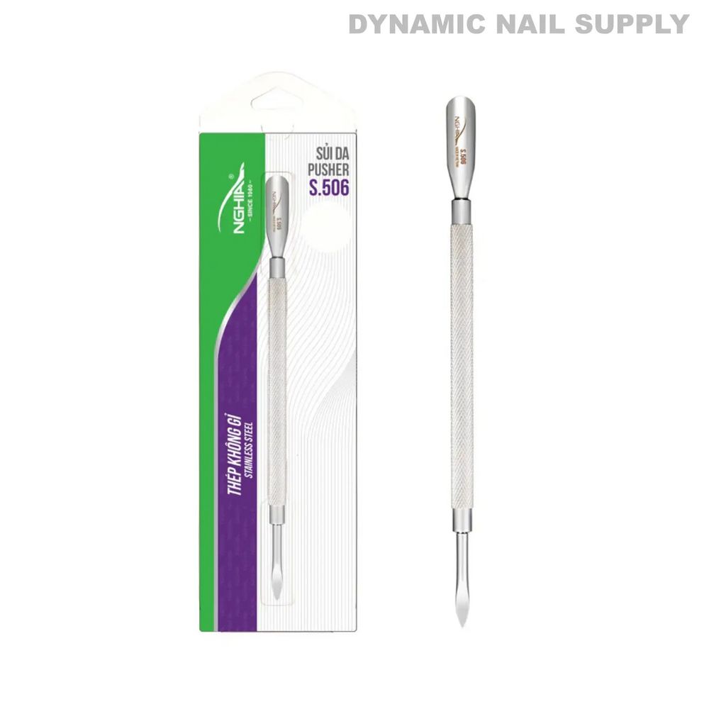 S-506 stainless steel cuticle pusher double-ended - 6
