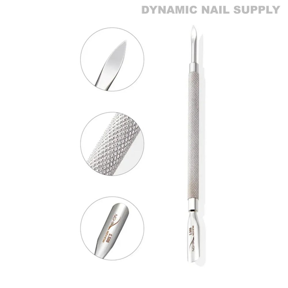 S-506 stainless steel cuticle pusher double-ended - 9