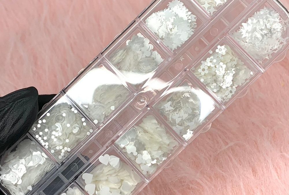 Repair Chips Fast with White Nail Art Sequins